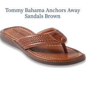 Tommy Bahama anchors away leather sandal flip flop